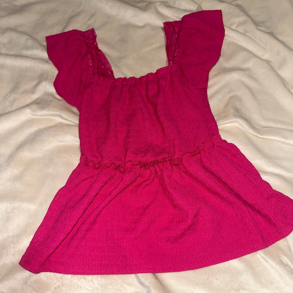 Liberty Vibrant Pink Kids Casual Dress